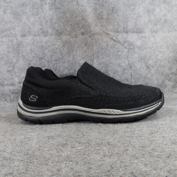 Skechers Shoes Men 9 Slip On Relaxed Fit Loafer Memory Foam Expected Gomel Black - Picture 1 of 11